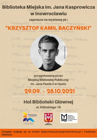 Galeria dla Wystawa poświęcona Krzysztofowi Kamilowi Baczyńskiemu