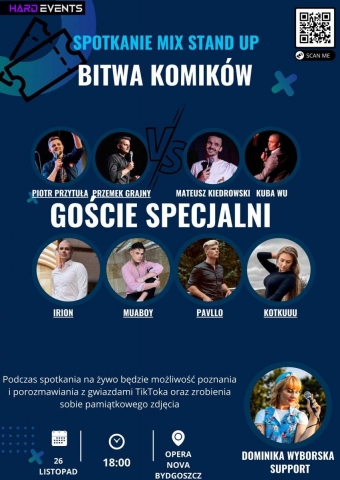 Galeria dla Stand-up w Bydgoszczy! Bitwa komików & Goście specjalni z Tik- Toka!