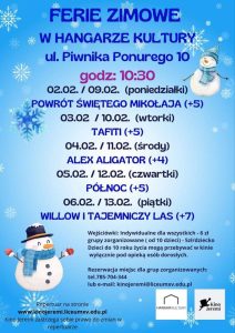 Ilustracja do wpisu: Ferie zimowe w Hangarze Kultury