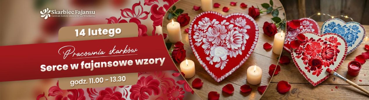 Ilustracja do wpisu: „Serce w fajansowe wzory” – walentynkowe