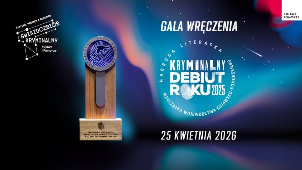 Ilustracja do wpisu: Gala wręczenia Nagrody Kryminalny Debiut Roku