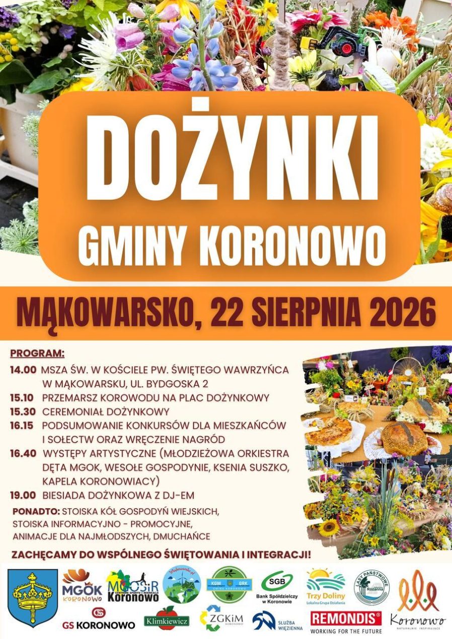 Ilustracja do wpisu: Dożynki Gminy Koronowo 2026