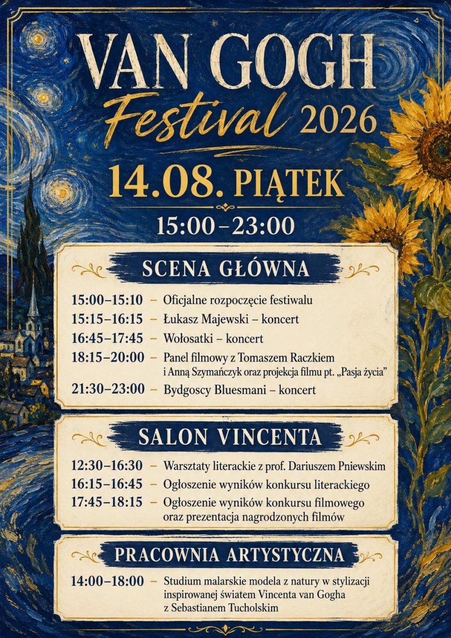 Ilustracja do wpisu: Van Gogh Festival 2026 – dzień