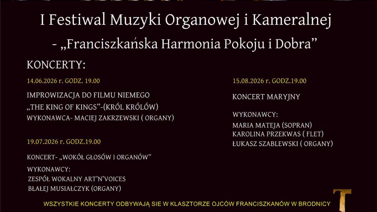 Ilustracja artykułu: I Festiwal Muzyki Organowej i Kameralnej