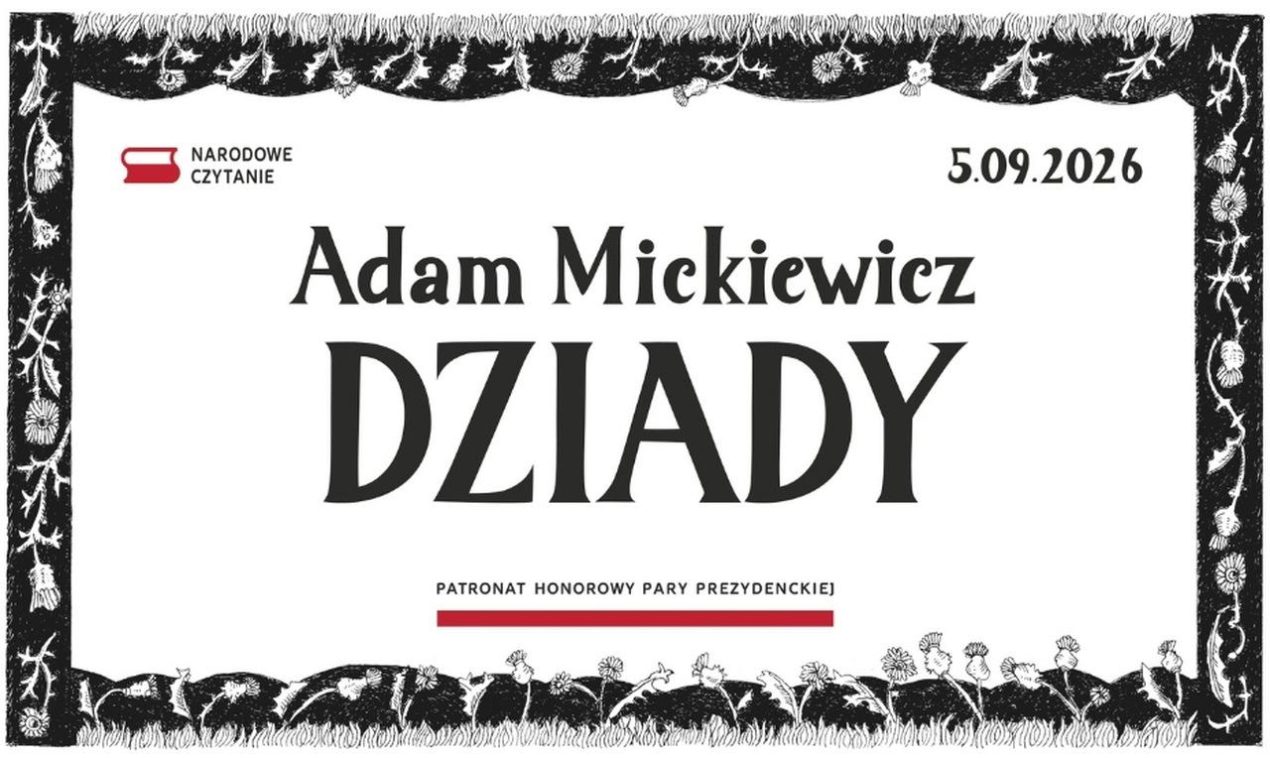 Ilustracja do wpisu: Narodowe Czytanie 2026 – „Dziady” Adama