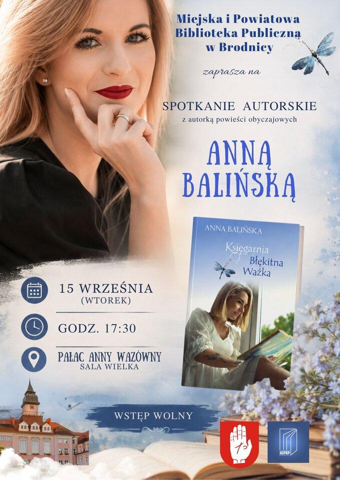 Ilustracja do wpisu: Spotkanie autorskie z Anną Balińską