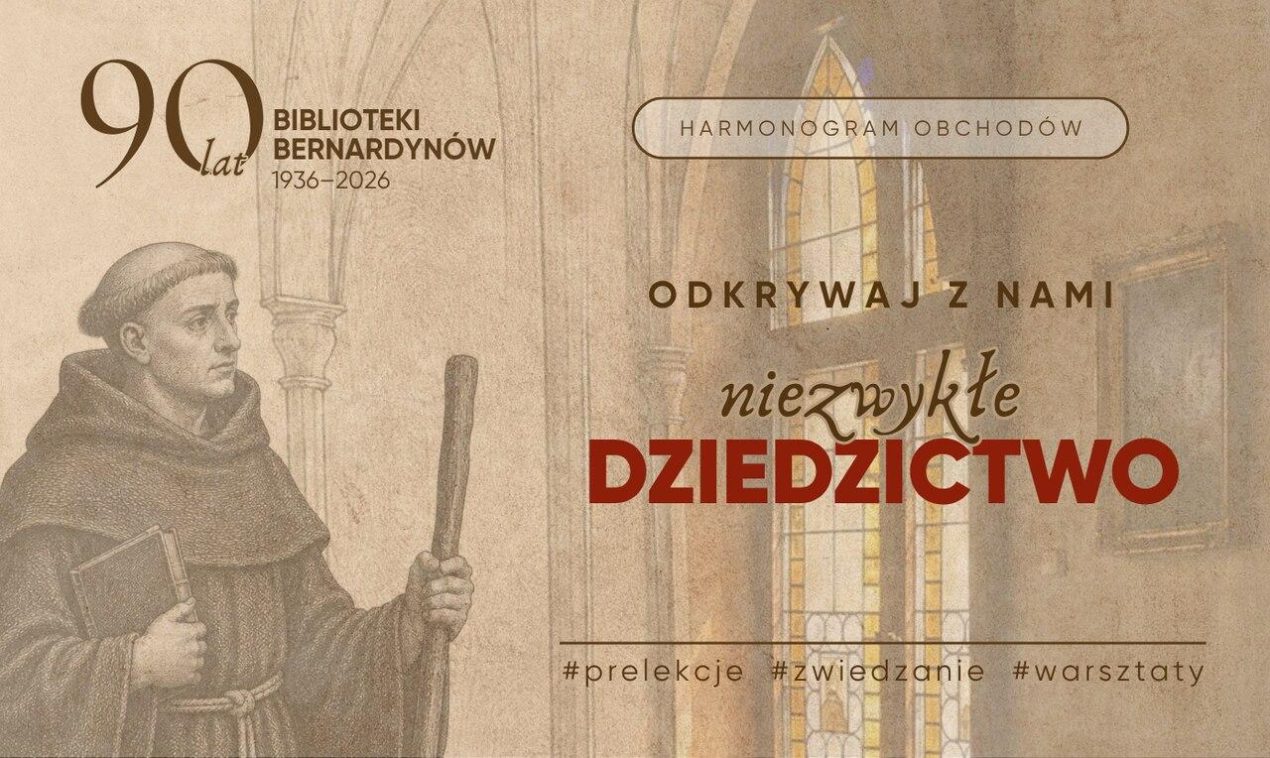 Ilustracja do wpisu: 90. lecie wyeksponowania zbiorów Biblioteki Bernardynów